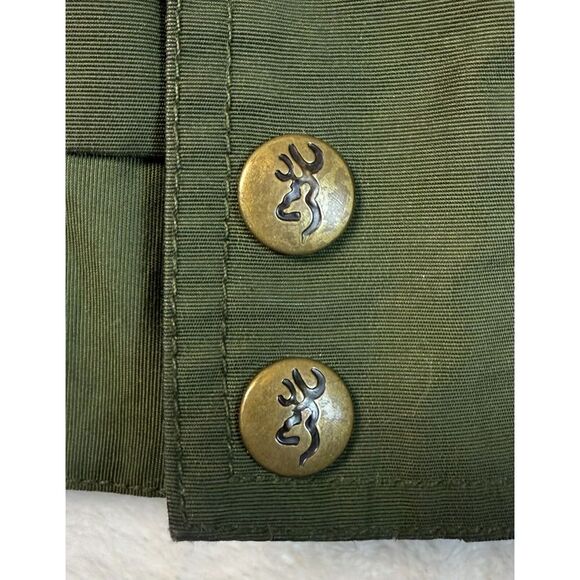 Browning Field Lined Hunting Jacket Green XXL Shooting Game Chore Coat VTG - Picture 6 of 16